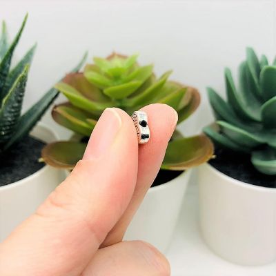 50 Pcs Dotted Heart Spacer Charm Beads Image 2