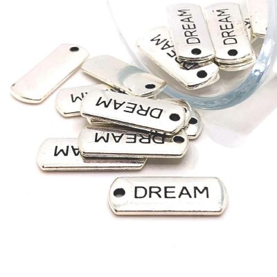 50 Pcs Dream Word Bar Tag Charms Image 1