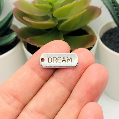 50 Pcs Dream Word Bar Tag Charms Image 1