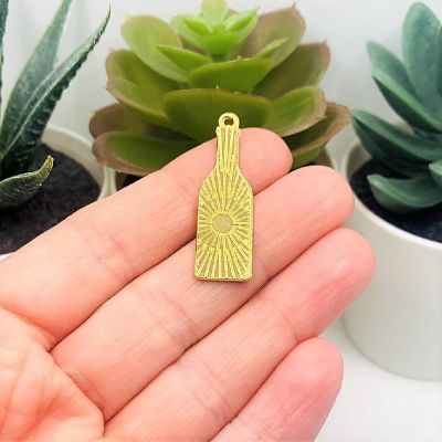 50 Pcs Enamel Filled Beer Bottle Charms Image 2