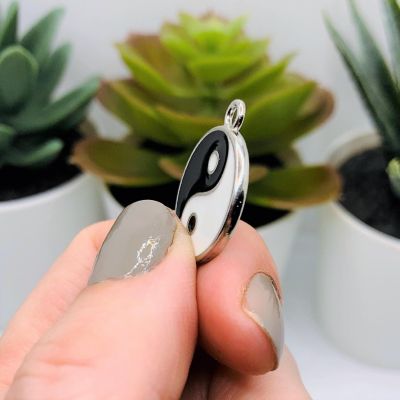 50 Pcs Enamel Yin Yang Charms Image 2