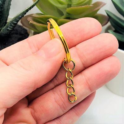 50 Pcs Gold Key Chain Starter Base Rings Image 2