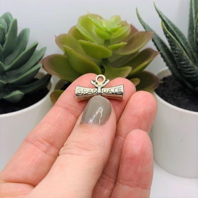 50 Pcs Graduate Scroll Diploma Charms Image 1