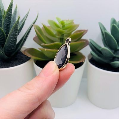 50 Pcs Gray Acrylic Teardrop Charms Image 2