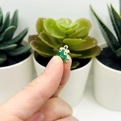 50 Pcs Green Grumpy Frog Charms Image 3