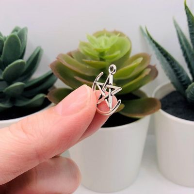 50 Pcs Halloween Pentacle and Moon Charm Image 3