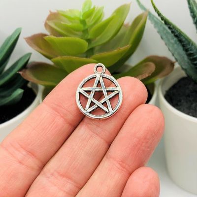 50 Pcs Halloween Pentacle Wiccan Charms Image 1