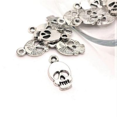 50 Pcs Halloween Small Skull Charms Image 1