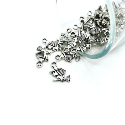 50 Pcs Halloween Tiny Witch Charms Image 1