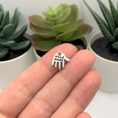 50 Pcs Hand Handmade Artisan Tag Charms Image 2