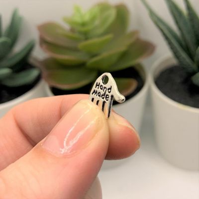 50 Pcs Hand Handmade Artisan Tag Charms Image 3