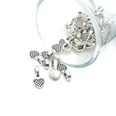 50 Pcs Heart Shaped Jewelry Bails Image 1
