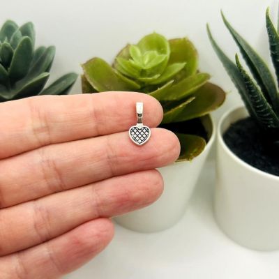 50 Pcs Heart Shaped Jewelry Bails Image 1