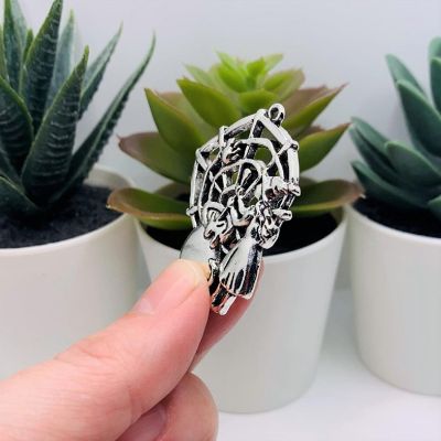 50 Pcs Large Witch with Web Pendant Image 3