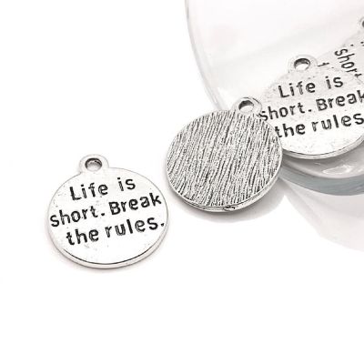 50 Pcs Life is Short Charms Image 1