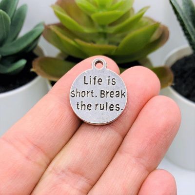 50 Pcs Life is Short Charms Image 1