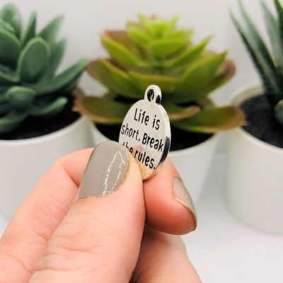 50 Pcs Life is Short Charms Image 3