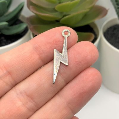 50 Pcs Lightning Bolt Wizard Charms Image 1