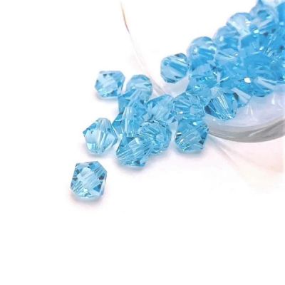 50 Pcs March Blue Birthstone Beads Image 1