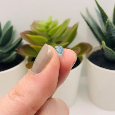 50 Pcs March Blue Birthstone Beads Image 1