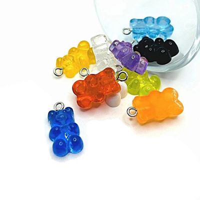 50 Pcs Mixed Gummy Bear Resin 3D Charms Image 1