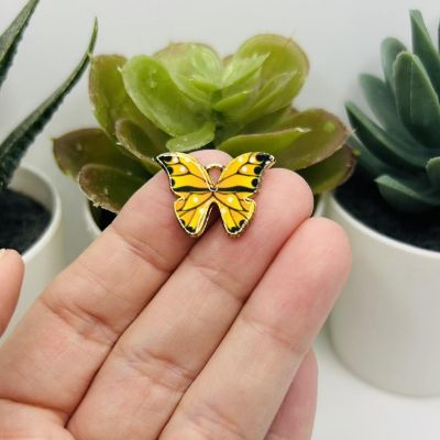 50 Pcs Orange Butterfly Charms Image 1