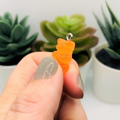 50 Pcs Orange Gummy Bear Charms Image 2