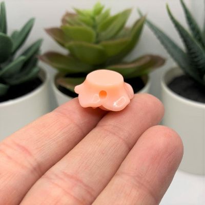 50 Pcs Peach Chunky Rose Flower Beads Image 1