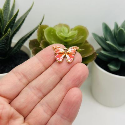 50 Pcs Pink Butterfly Charms Image 1