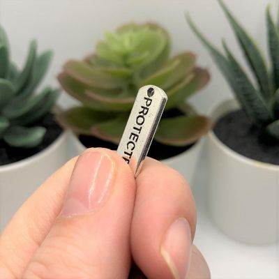 50 Pcs Protected Word Bar Tag Charms Image 3