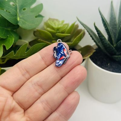50 Pcs Purple Butterfly Charms Image 1