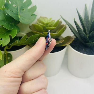 50 Pcs Purple Butterfly Charms Image 2