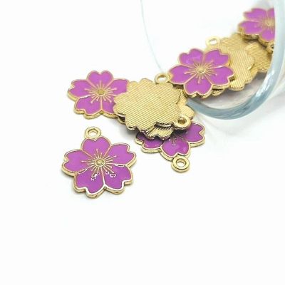 50 Pcs Purple Cherry Blossom Flowers Image 1