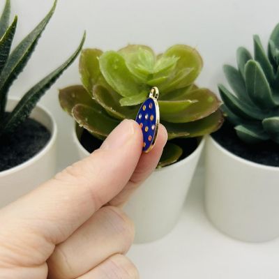 50 Pcs Purple Dot Easter Egg Charms Image 2