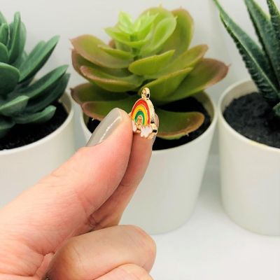 50 Pcs Rainbow Charms with Cloud Image 3