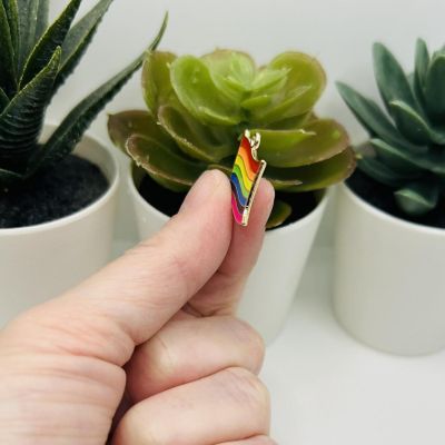 50 Pcs Rainbow Flag Charms Image 3