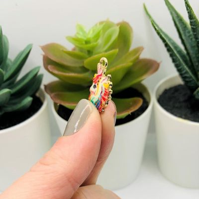 50 Pcs Rainbow Unicorn Head Charms Image 3