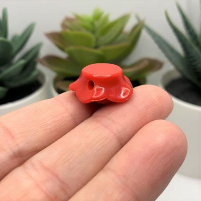 50 Pcs Red Chunky Rose Flower Beads Image 2