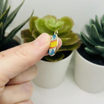 50 Pcs Retro Blue Easter Egg Charms Image 2