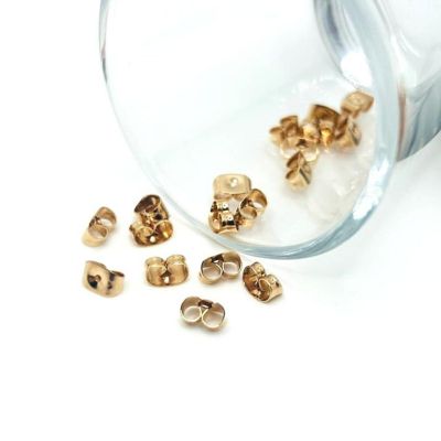 50 Pcs Rose Gold Earring Back Stoppers Image 1