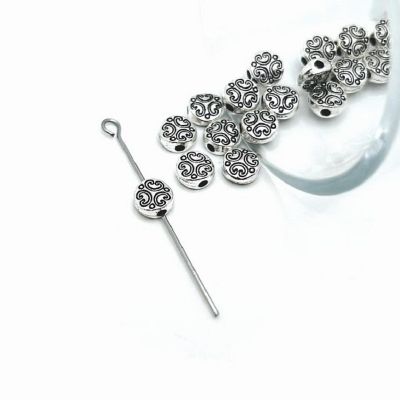 50 Pcs Round Tiny Tribal Spacer Beads Image 1