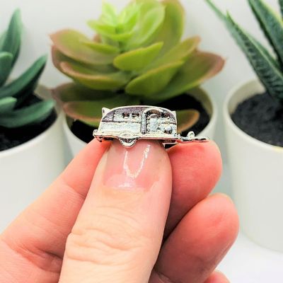 50 Pcs Silver 3D Camping Trailer Charms Image 2
