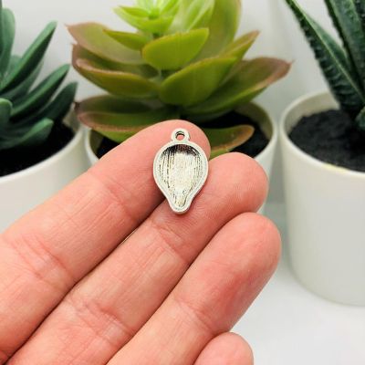 50 Pcs Silver Alien Face UFO Charms Image 2