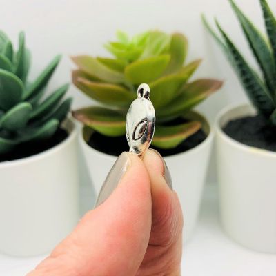 50 Pcs Silver Alien Face UFO Charms Image 3