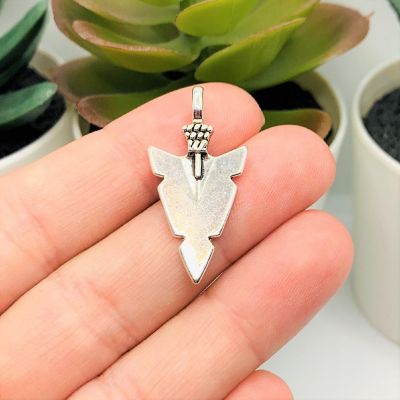 50 Pcs Silver Arrowhead Charms Image 2