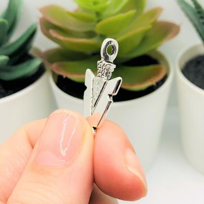 50 Pcs Silver Arrowhead Charms Image 3