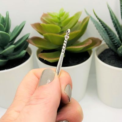 50 Pcs Silver Baseball Bat 3D Charms Image 2