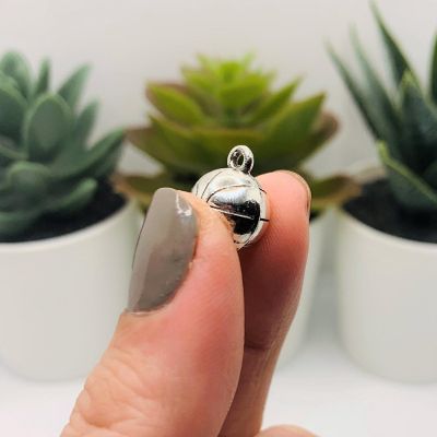 50 Pcs Silver Basketball 3D Charms Image 3
