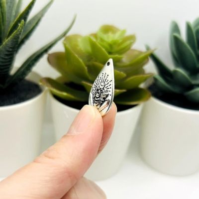 50 Pcs Silver Bee Goddess Charm Image 3
