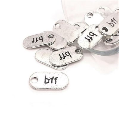 50 Pcs Silver BFF Best Friends Charms Image 1